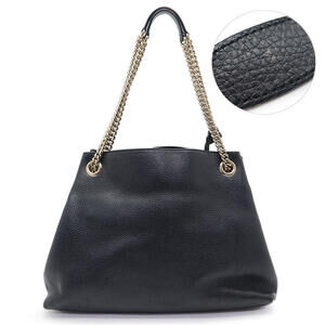 Gucci Cool GG Bag Chain Soho Interlocking Black Shoulder Tassel